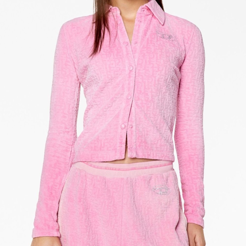 Diesel Chenille Texture Logo Print Shirt